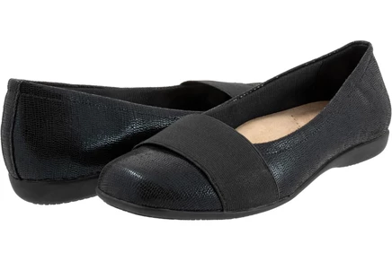 Женские балетки Trotters Samantha, черные под ящерицу