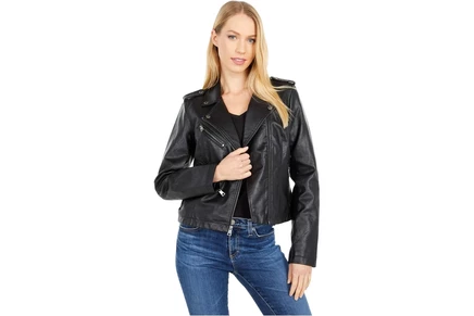 Levis Classic Asymmetrical Faux Leather Motorcycle Jacket black 2