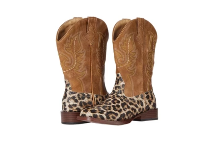 Ботинки Roper Kids Glitter Leopard (Toddler/Little Kid)