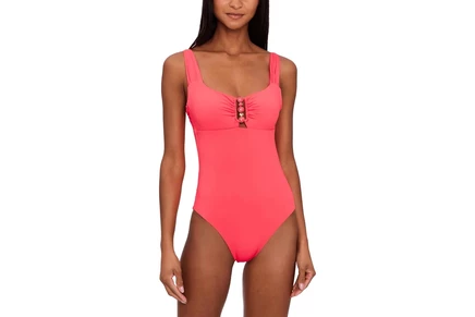 Купальник BECCA Marble Canyon Ariyah Plunge One-Piece