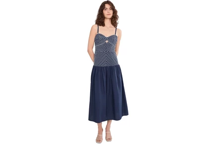 Платье Adrianna Papell Drop Waist Midi Dress