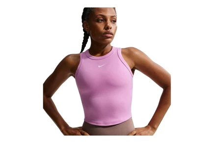 Женский укороченный топ Nike One, Dri-FIT, розовый/белый