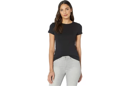 Женская футболка Lilla P 1x1 Rib Short Sleeve Crew Neck T-Shirt