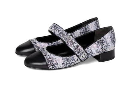 Tory Burch Cap-Toe Mary Jane Heel Ballet 25mm pink/black multi/perfect black