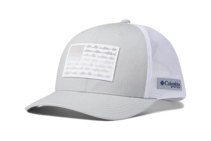 Унисекс кепка Columbia Fish Flag Snapback, серо-белая