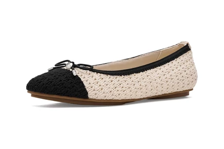 Женская балетка Anne Klein Luci-C, кремово-черная