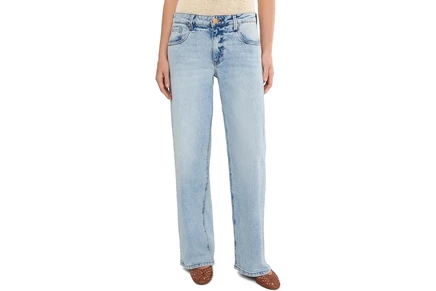 Джинсы KUT from the Kloth Selena Baggy Low-Rise Straight Leg Clean Hem