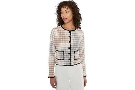Свитер CeCe Crochet Detailed Knit Cardigan