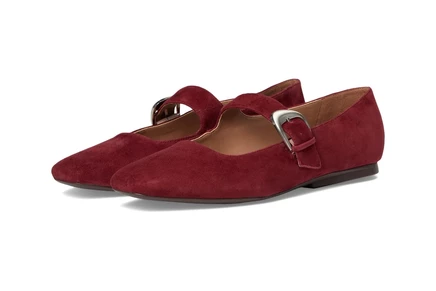 cranberry red suede