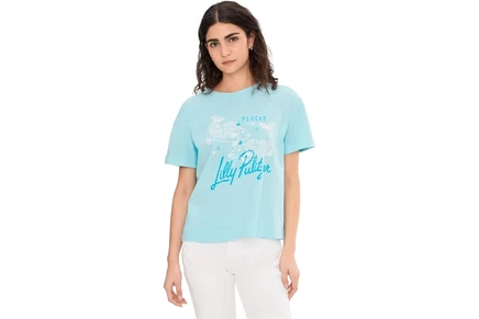 Lilly Pulitzer Stella Knit Top multi pisces graphic