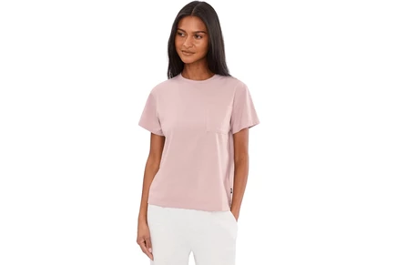 The North Face Tri-Blend Short Sleeve Pocket Tee metal pink/white heather