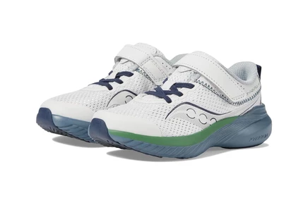 Saucony Kids Kinvara 14 A/C Sneakers (Little Kid/Big Kid) grey/blue/green