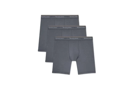 Мужские боксеры Tommy John Ultra Soft Flex 6″, 3 шт., серо-голубые