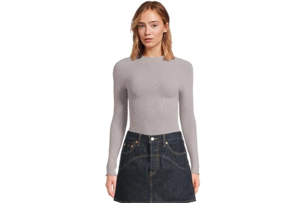 Женское боди Free People Night Sky с сеткой, серебристое