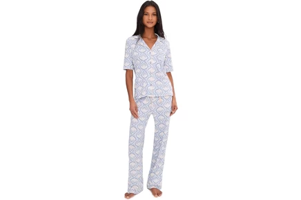 Пижама Karen Neuburger Plus Size Sunshine Meadows Elbow-Length Henley Sleepshirt