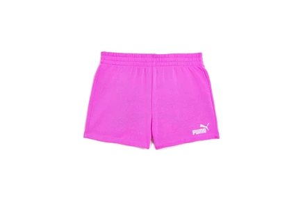 Детские флисовые шорты Puma Essential Basics, фиолетовые