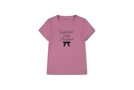 Детская футболка Abercrombie Kids Galentines Club, розовая
