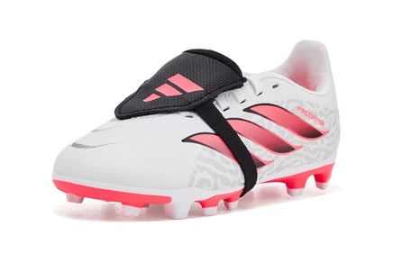 Детские бутсы Adidas Predator Club, бело-оранжевые