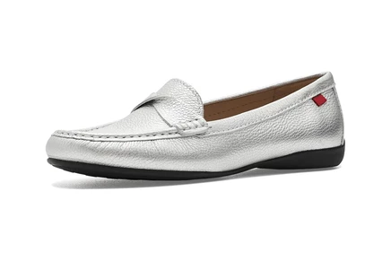 Женские лоферы Marc Joseph New York Beverley Road, серебристые