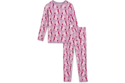 Детская пижама Kickee Pants Kids, розово-лавандовая