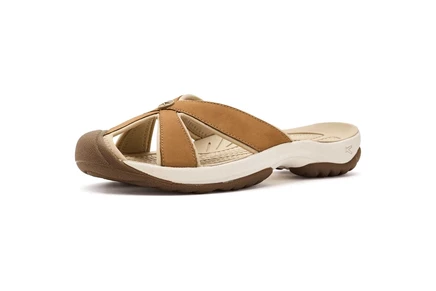 Женские шлепанцы Keen Bali, кожаные, коричневые