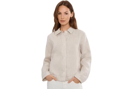 Женский жакет Eileen Fisher Organic Linen, пшеничный