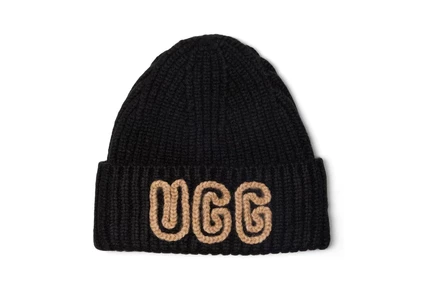 Шапка UGG Chunky Crafted Rib вязаная, черная