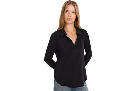 Женская футболка Mod-o-doc Long Sleeve Easy Polo Tee