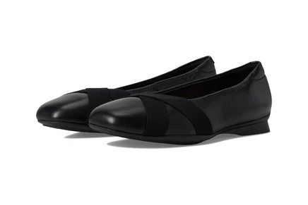 Женские балетки Clarks Jazmynn Gem кожаные, черные