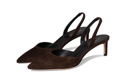 Veronica Beard Caroline espresso brown suede