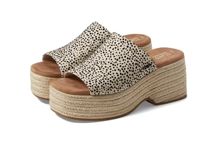 TOMS Laila Mule flocked mini cheetah