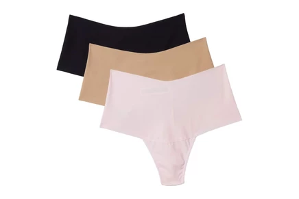 Hanky Panky Breathesoft Hi-rise Thong 3 Pack black/taupe/bliss pink