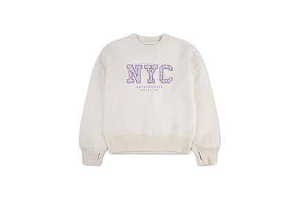 Женский свитшот abercrombie kids Floral Nyc Sweatshirt (Big Kids)