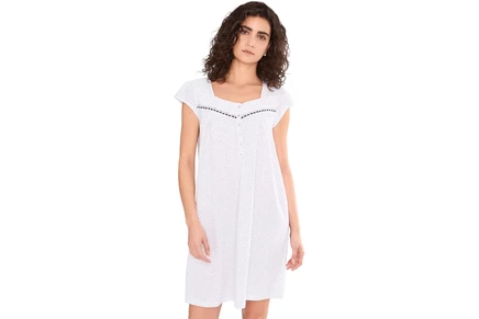 Пижама Eileen West Cotton Knit Cap Sleeve Short Gown