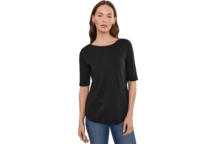 Топ L.L.Bean Pima Boatneck Elbow Sleeve Shirt