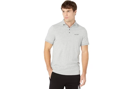 Мужская рубашка Armani Exchange Slim Fit Milano/New York Logo Polo heather grey
