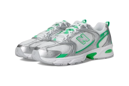 Унисекс кроссовки New Balance Classics 530, серебристо-зеленые