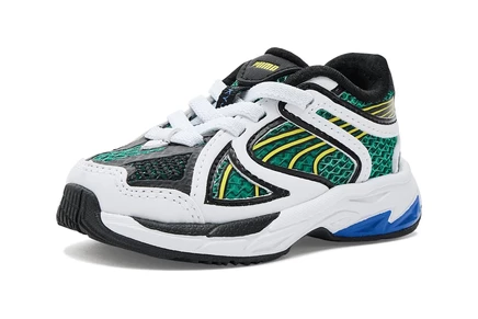 Детские кроссовки Puma Skyjet, зеленые/белые/чёрные/лимон