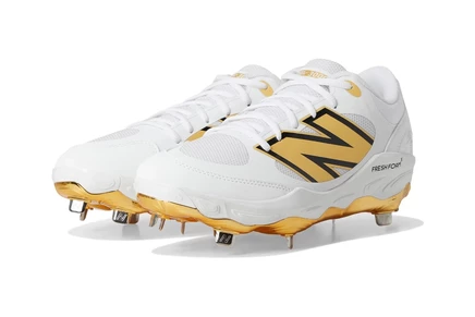 Бейсбольные бутсы New Balance Fresh Foam X 3000v7, бело-золотые