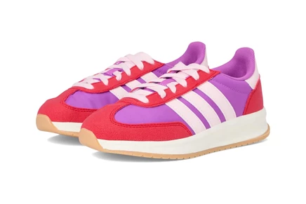 adidas Kids Run 70s 2.0 Shoes (Big Kid) purple burst/clear pink/better scarlet
