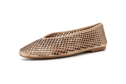 Женские балетки Gentle Souls by Kenneth Cole Willow Perf, кожаные, серые