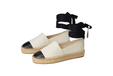 Tory Burch Cap-Toe Espadrille light cream/perfect black