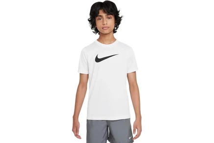 Мужская рубашка Nike Kids Dri-FIT Legend Tee Swoosh HBR (Little Kid/Big Kid) white
