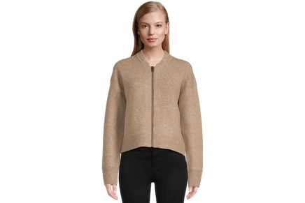 Свитер Michael Stars Lidia Cropped Bomber Jacket
