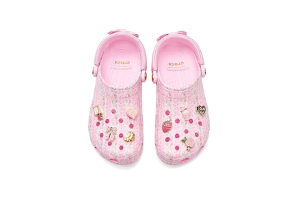 Унисекс сабо Crocs Classic Love Shack Fancy, розово-молочный