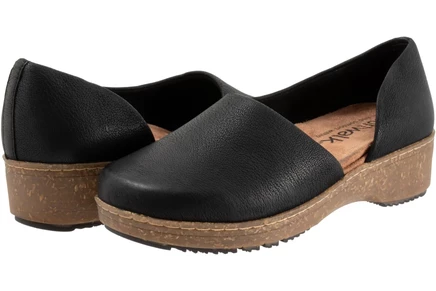 Женские балетки SoftWalk Addie из нубука, черные