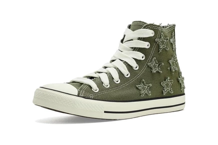 Converse Chuck Taylor All Star Distressed Stars High-Top Sneakers utility/black/egret