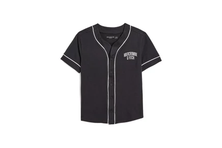 abercrombie kids Piped Baseball Tee (Big Kids) orchid petal