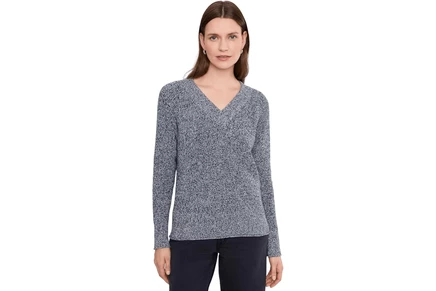 Свитер NICZOE V-neck Shaker Stitch Sweater