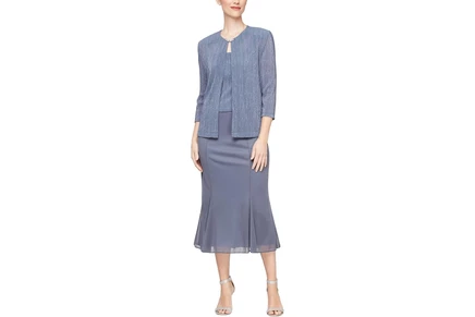 Платье Alex Evenings Tea Length Jacket Dress